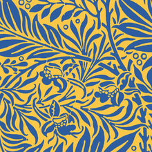 Load image into Gallery viewer, Larkspur William Morris Print, Aspen Gold Princess Blue