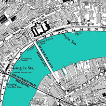 Load image into Gallery viewer, London River Thames Vintage Triptech Map Print Set of 3