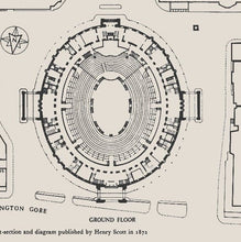Load image into Gallery viewer, Royal Albert Hall 1915 Architect's Plan Art Print