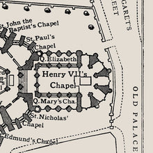 Load image into Gallery viewer, Westminster Abbey London Floor Plan Print