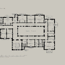 Load image into Gallery viewer, Bear Wood Architect's Floor Plan Print