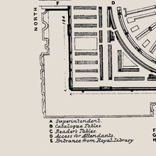 Load image into Gallery viewer, British Museum Reading Room Floor Plan Print