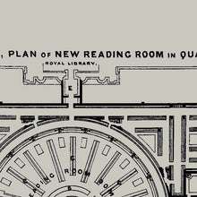 Load image into Gallery viewer, British Museum Reading Room Floor Plan Print