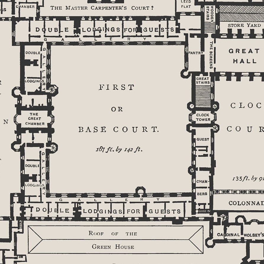 Hampton Court Palace Floor Plan Print