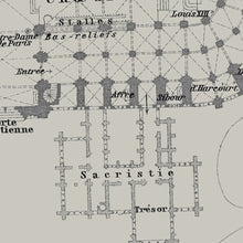 Load image into Gallery viewer, Notre Dame Cathedral Paris Floor Plan Print