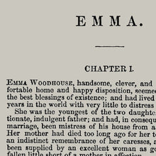 Load image into Gallery viewer, A5 Jane Austen Emma Book Page Print