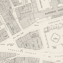 Load image into Gallery viewer, Trafalgar Square London Vintage Street Map Print