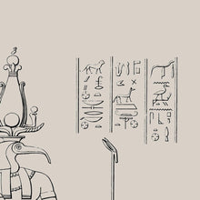 Load image into Gallery viewer, Tefnut and Thoth Ancient Egyptian Hieroglyphics Print No 1