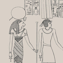 Load image into Gallery viewer, Ancient Egyptian Osiris Tefnut Isis Hieroglyphics Print No 2
