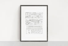 Load image into Gallery viewer, House of Osiris Hieroglyphic Print No 10