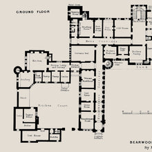 Load image into Gallery viewer, Bear Wood Architect's Floor Plan Print