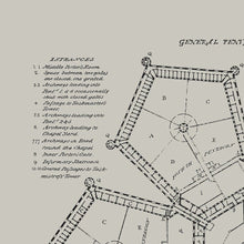 Load image into Gallery viewer, Millbank Prison Architectural Drawing Print