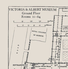 Load image into Gallery viewer, Victoria and Albert Museum London Floor Plan Art Print