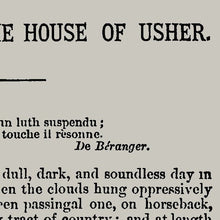 Load image into Gallery viewer, A5 Fall Of The House Of Usher Book Page Print