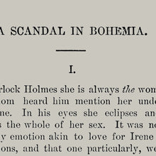 Load image into Gallery viewer, A5 Scandal In Bohemia Sherlock Holmes Book Page Print