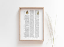 Load image into Gallery viewer, Alice's Adventures in Wonderland Text Print