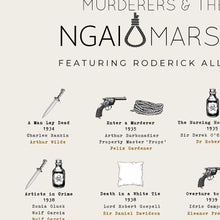 Load image into Gallery viewer, Ngaio Marsh's Murderers and Their Methods Print