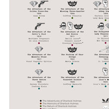 Load image into Gallery viewer, Sherlock Holmes Crimes and Perpetrators Print