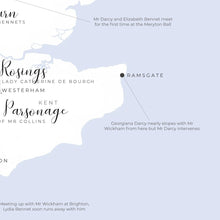 Load image into Gallery viewer, Jane Austen Pride and Prejudice Infographic Print