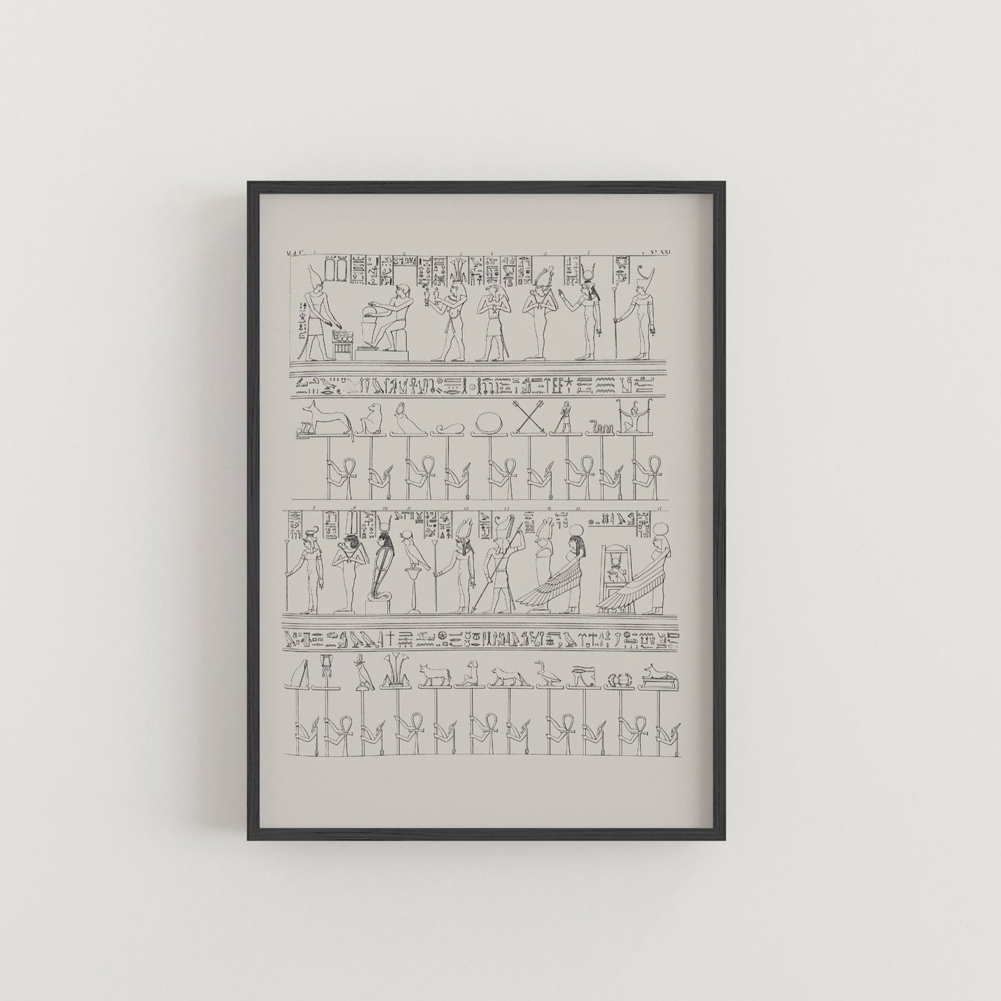 Mythical Stories of Osiris Hieroglyphic Print No 6