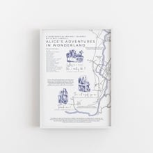 Load image into Gallery viewer, Alice&#39;s Adventures in Wonderland Map Portrait Print A4
