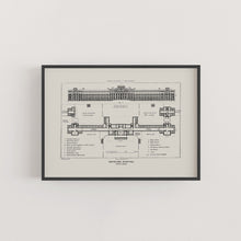 Load image into Gallery viewer, Bethlem Royal Hospital Blueprint - Bedlam Lunatic Asylum Floor Plan Print
