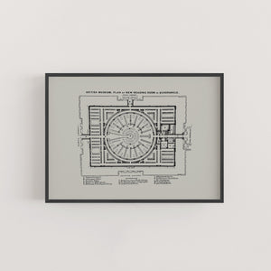 British Museum Reading Room Floor Plan Print