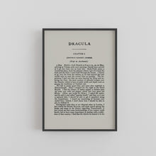 Load image into Gallery viewer, A5 Dracula Bram Stoker Book Page Print
