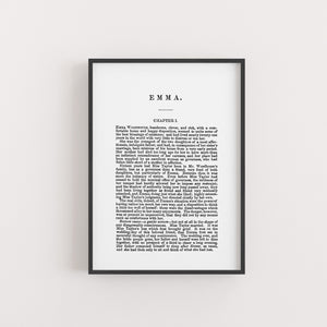 A5 Jane Austen Emma Book Page Print