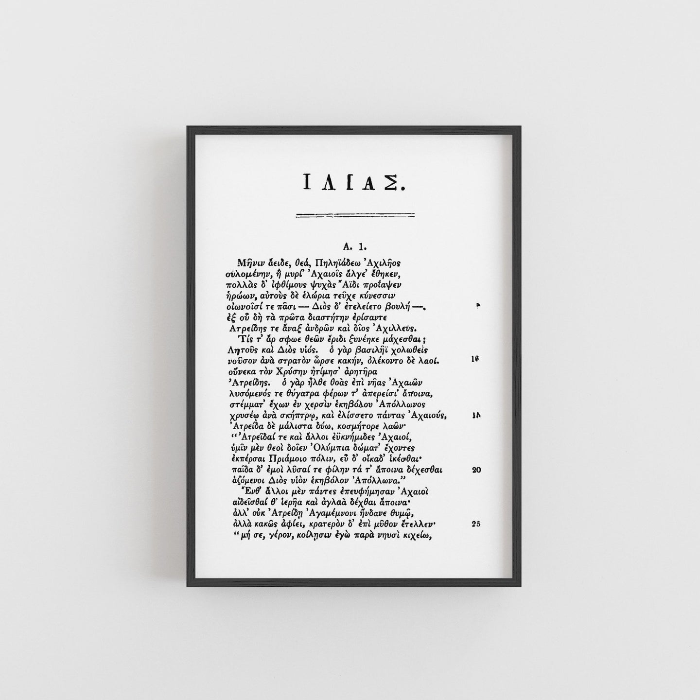 A5 The Iliad by Homer Book Page Print