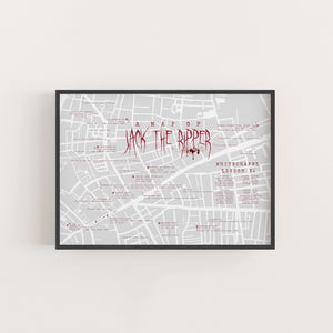 Jack The Ripper Serial Killer Map Print
