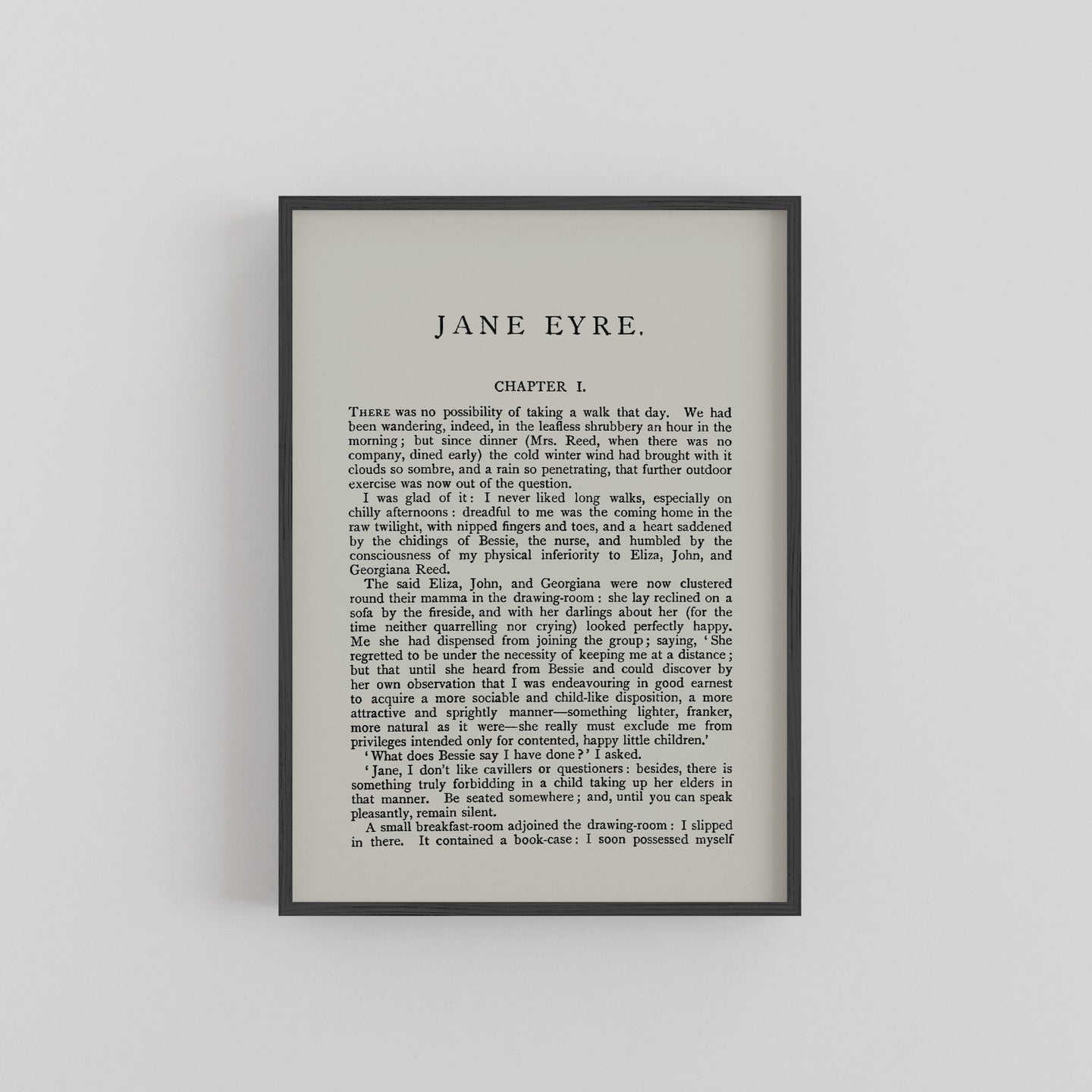 A5 Charlotte Bronte Jane Eyre Book Page Print