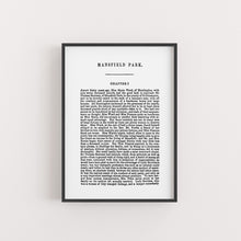 Load image into Gallery viewer, A5 Jane Austen Mansfield Park Book Page Print
