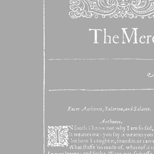 The Merchant of Venice First Folio Print