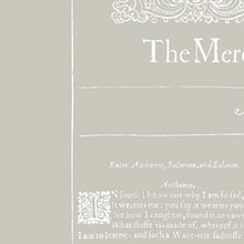Load image into Gallery viewer, The Merchant of Venice First Folio Print
