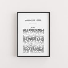 Load image into Gallery viewer, A5 Jane Austen Northanger Abbey Book Page Print
