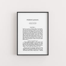 Load image into Gallery viewer, A5 Jane Austen Persuasion Book Page Print
