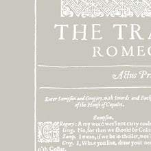 Load image into Gallery viewer, The Tragedy of Romeo and Juliet First Folio Print
