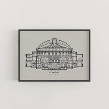 Load image into Gallery viewer, Royal Albert Hall Architectural Blueprint Art Print
