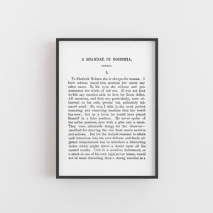 A5 Scandal In Bohemia Sherlock Holmes Book Page Print