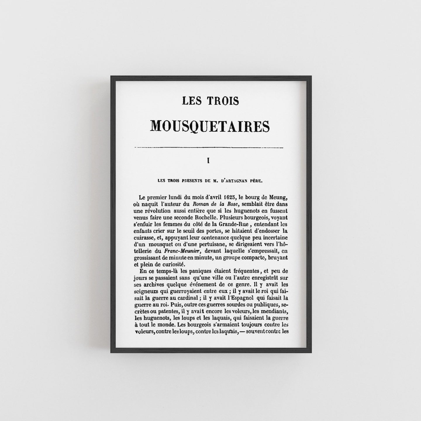 A5 The Three Musketeers Alexandre Dumas Book Page Print