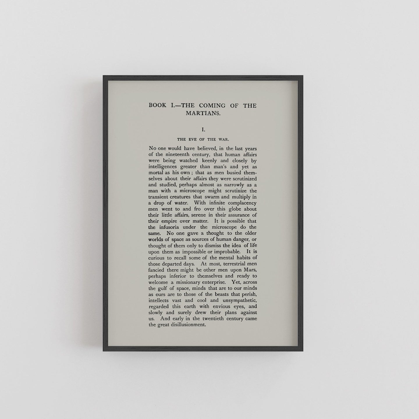 A5 H G Wells The War of the Worlds Book Page Print