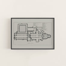 Load image into Gallery viewer, Canterbury Cathedral Floor Plan Print
