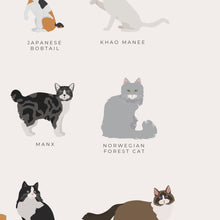 Load image into Gallery viewer, Purrfect Cat Breeds Print

