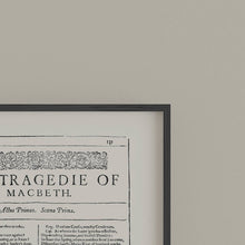 Load image into Gallery viewer, Tragedy Print Set of 4 Shakespeare&#39;s First Folio
