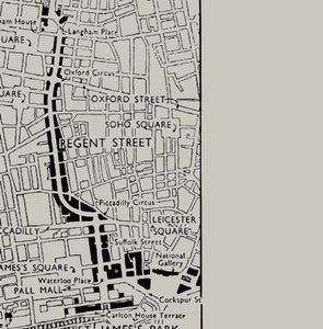 Regent's Street London Vintage Map Print
