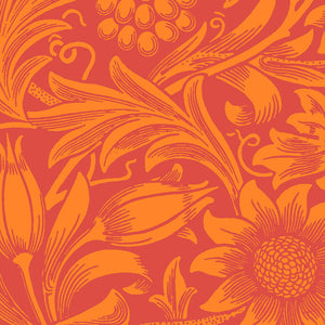 Sunflowers William Morris Print, Fiesta and Turmeric