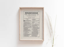 Load image into Gallery viewer, Romantic Print Set of 3 Shakespeare&#39;s First Folio
