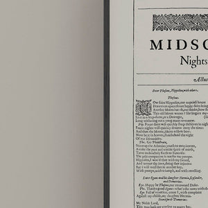 Romantic Print Set of 3 Shakespeare's First Folio