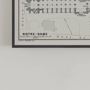 Notre Dame Cathedral Paris Floor Plan Print